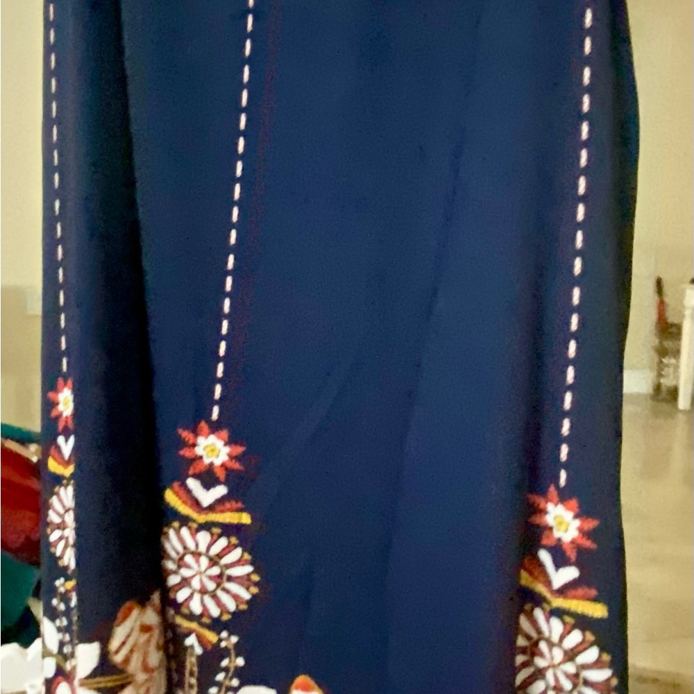 Floral Embroidered Maxi Skirt
